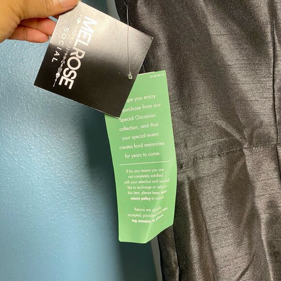 Melrose Social Black Beaded Neckline Cocktail Dress size 14 NWT - Picture 12 of 16